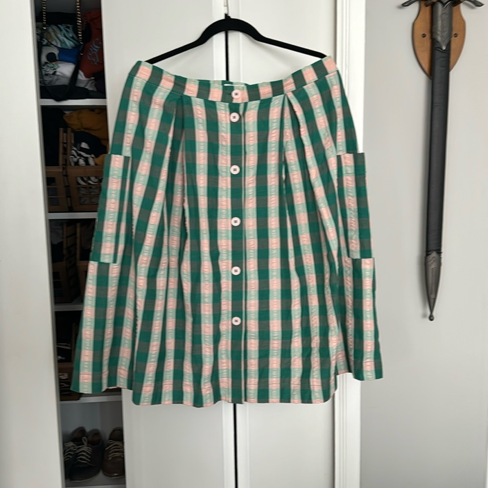 Emily and Fin - Viola Botanical Plaid Skirt - Size XL - Like New